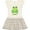Natural with Stripes, variant on Inktastic Ribbit Cute Green Frog Girls Toddler Dress