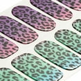 thumbnail image 4 of MOMSON Semi Cured Gel Nail Strips(Light Blue/Purple Jaguar), 20 Real Gel Nail Polish Stickers/Full Nail Wraps, 4 of 5