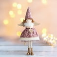 thumbnail image 3 of Jubilant  White Pink Decor Handcrafted Angel Ornament Soft Plush Fairy Elf Figurine White Pink for Christmas New Year Birthday Wedding Decor Cute Curly for Home, 3 of 8