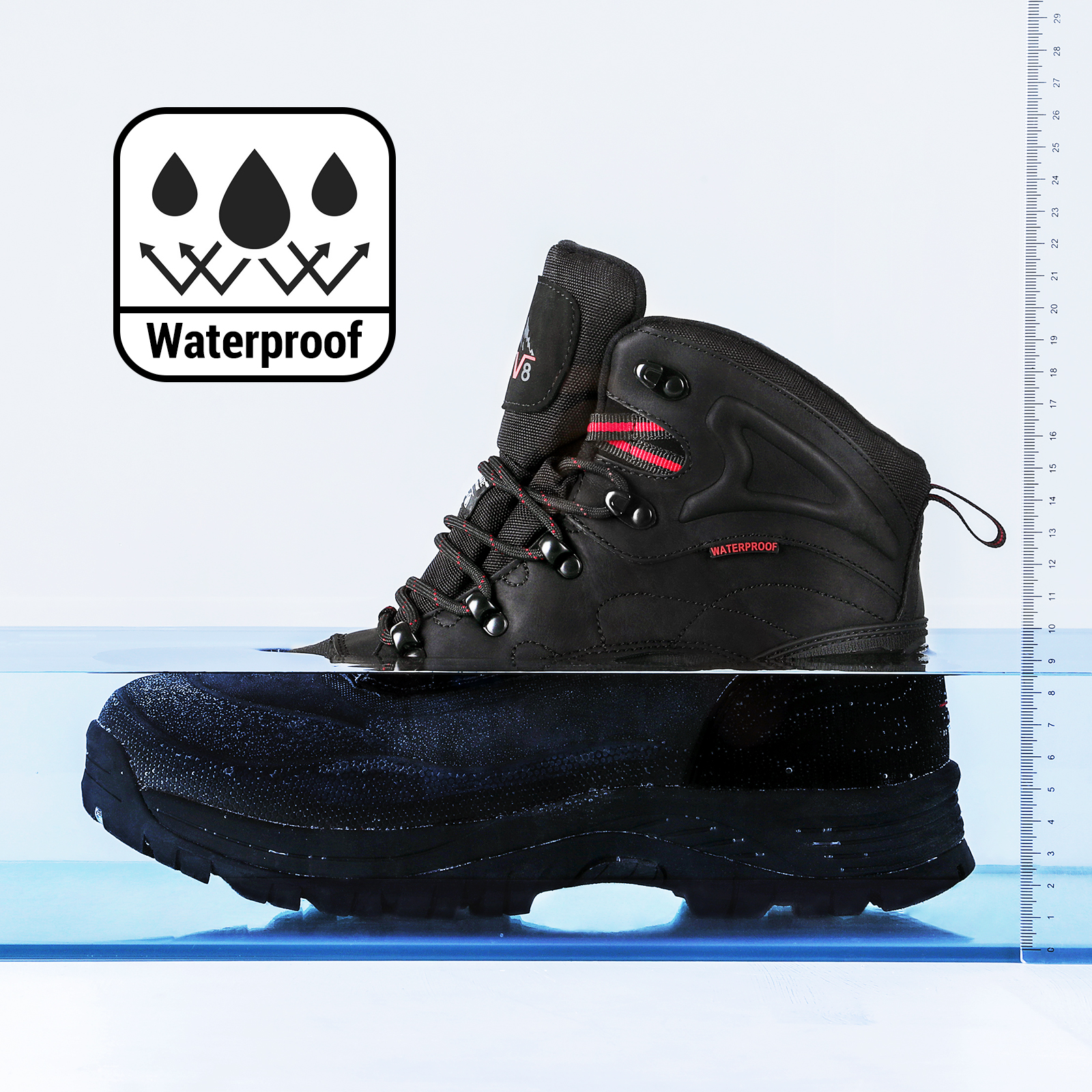 NORTIV 8 Men's Insulated Waterproof Winter Snow Boots photo 3