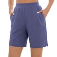 thumbnail image 3 of Asxite Womens Shorts High Waisted Solid Stretchy Soft Workout Yoga Cargo Pockets Casual Summer, 3 of 5