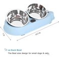 thumbnail image 2 of Cuencos dobles para perros y gatos, cuencos dobles de acero inoxidable de primera calidad para mascotas con bonito modelado, alimentador de agua para comida para mascotas, 2 of 5