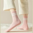 thumbnail image 4 of Sookeceks 6 Pairs Cotton Striped Crew Socks for Women, Casual Plush Terry Socks for Girls and Ladies Socks Size 5-9, 4 of 8