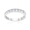 1ct Diamond Wedding Ring 14K White Gold Channel Set Womens Anniversary Band