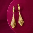 thumbnail image 4 of Ross-Simons Italian 14kt Yellow Gold Filigree Triangle Drop Earrings, Women's, Adult, 4 of 6