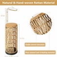 thumbnail image 6 of SESSLIFE Toilet Paper Holder Free Standing with Shelf, Handmade Woven Toilet Paper Holder Stand for 4 Rolls, Toilet Paper Storage for Phones and Small Items, Tissue Holder for Bathroom, 6 of 9