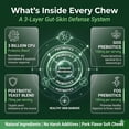 thumbnail image 6 of POLHIDE Allergy Probiotic Chews for Dogs, Yeast & Itch Relief, Skin Coat & Gut Health, 3 Billion CFU, Pork Flavor, 120 Count, 6 of 12