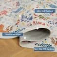 thumbnail image 4 of Washable Area Rug, Non-Slip Low Pile Stain Resistance Rug with Peacock and Deer, Animal Carpet for Living Room, Bedroom, Dining Room, 4 of 8