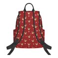 thumbnail image 2 of Balery Reindeer Faces Festive Red Lightweight Backpack for Men and Women - Durable and Water-Resistant, Ideal for School, Work, Travel, and Everyday Use, 2 of 9
