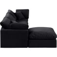 thumbnail image 4 of Meridian Furniture Indulge 94" Velvet L-Shaped Modular Sectional in Black, 4 of 9