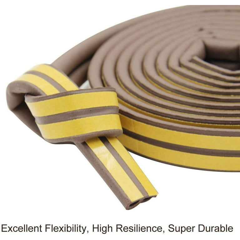 19.6ft Silicone Seal Weather Stripping, Adhesive Seal Strip Bottom