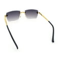 thumbnail image 7 of Serpent Snake Arm Rimless Rectangle Luxury Gangster Sunglasses Gold - Smoke, 7 of 7
