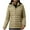 Khaki, variant on Otntypg Women's Quilted Down Coat Lightweight Casual Full Zip up Waterproof Warm Thicken Warm Flannel Lined with Detachable Hood Windproof Winter Puffer Jacket with Pockets Khaki XL