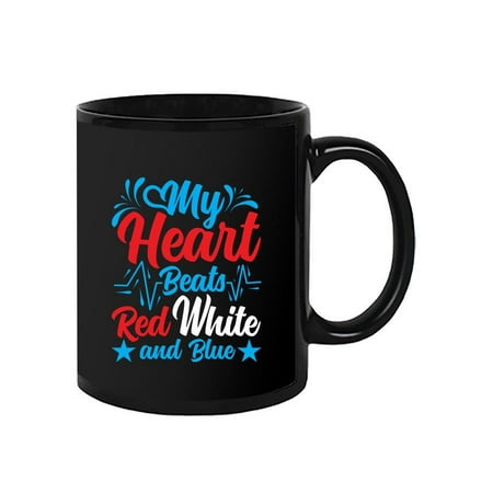 

My Heart Beats Red White Blue Mug - Image by Shutterstock
