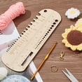thumbnail image 4 of Sock Ruler Knitting Crochet Kit Sock Ruler Knitting Tool Set with Wood Templates Aluminum Crochet Hooks Size Measurement Hook Keyrings Lobster Clasps DIY Handmade Weaving Tools DIY, 4 of 7