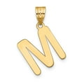thumbnail image 4 of FJC Finejewelers 14 kt Yellow Gold Polished Bubble Letter M Initial Charm, 4 of 6