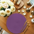 thumbnail image 3 of Round Placemats Set of 4 Purple Place Mats Washable Woven Placemat Solid Purple Color Circle Braided Table Mat for Kitchen Dining Table Party Home Decor 15 Inch, 3 of 8
