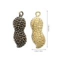 thumbnail image 4 of 2 Pcs Peanut Shape Keychain Pendant Keychain Hanging Ornament Copper Key Pendant, 4 of 9