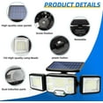 thumbnail image 5 of Outdoor Solar Light LED Wall Light 3 Heads 192 LEDs Motion, 5 of 5