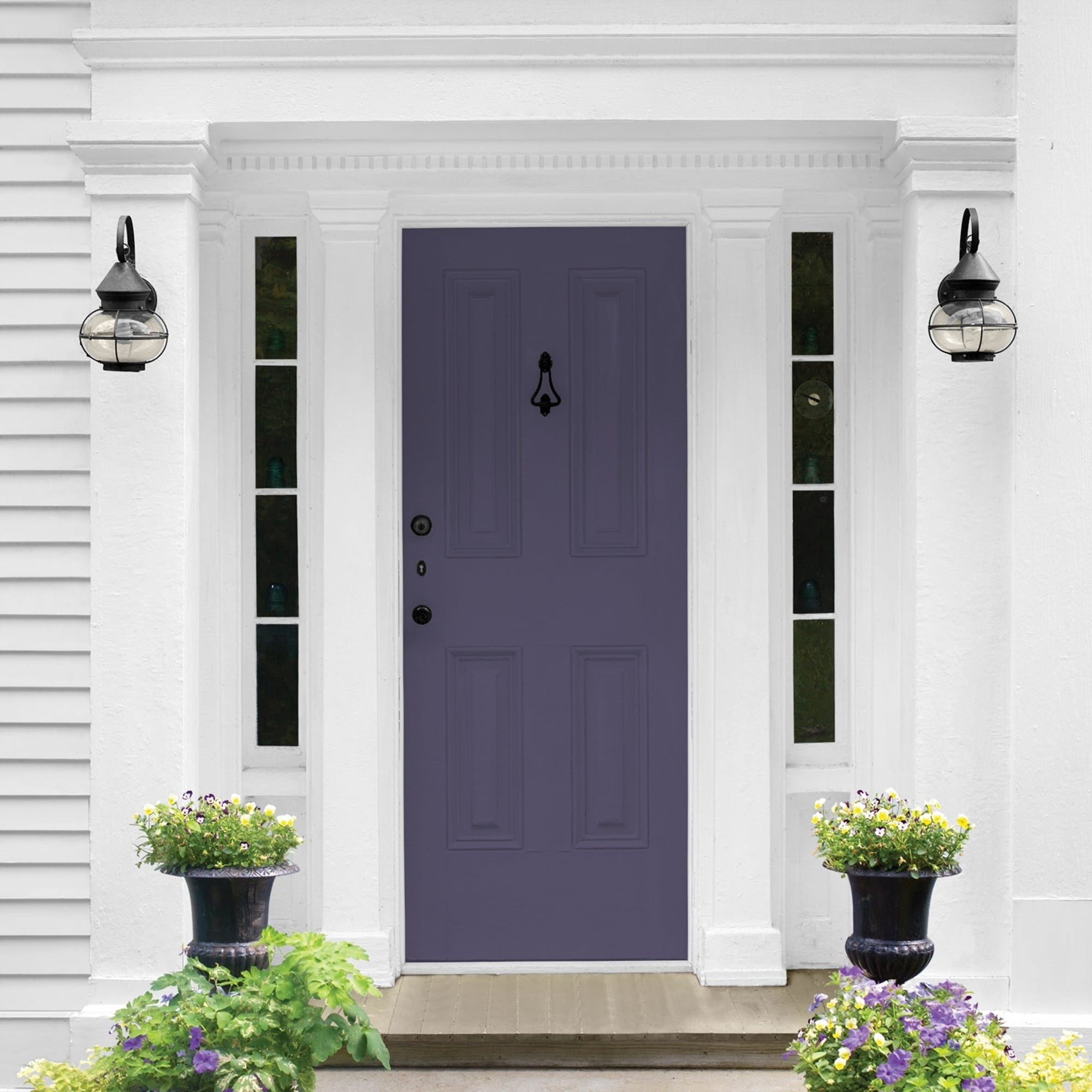 Glidden One Coat Magic Spell / Purple Semi-Gloss Exterior Paint with Primer, 1 Gallon