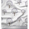 thumbnail image 1 of Soimoi Crepe Silk Fabric Tree Block Print Sewing Fabric Yard 42 Inch Wide, 1 of 3