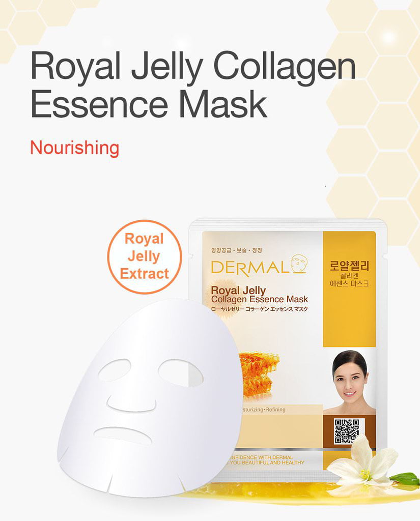 Dermal Royal Jelly Collagen Essence count Mask 1 , Face 23g