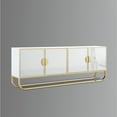 thumbnail image 5 of Nicole Miller Kenzington Sideboard with 4-Doors, White/Gold, 5 of 9