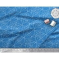 thumbnail image 3 of Soimoi Blue Georgette Viscose Fabric Star Tetrahedron Geometric Print Fabric by the Yard 42 Inch Wide, 3 of 3