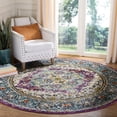 thumbnail image 2 of SAFAVIEH Monaco Durward Oriental Area Rug, Violet/Light Blue, 4' x 4' Round, 2 of 8