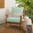 thumbnail image 4 of Sunbrella Oakley  Solid Indoor/ Outdoor Corded Pillow and Chair Cushion Set Canvas Spa+Cast Pumice 23 in x 25 in x 5 in Pillow Cushion Set w/Lumbar, 4 of 5