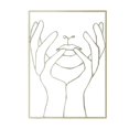 thumbnail image 2 of 2 Piezas Mujeres Impresión Dibujo Lineal Decoración de Pared Gloria Arte De Pared Femenino, 2 of 9