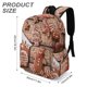 thumbnail image 3 of Hombre de Jengibre-theme Backpack, Campus style schoolbag Bookbag with Adjustable Shoulder Straps And Large Zip Compartment, Unisex Travel Bags.42x30x15cm, 3 of 6