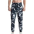 thumbnail image 2 of AherBiu Mens Work Pants Elastic Waist Camo Cargo Trousers with Multi Pockets Drawstring Stretch Twill Work Joggers, 2 of 8