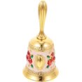 thumbnail image 1 of HUGFEGWE Vintage Rose Hand Hand held Bell Musical Hand Bells Metal Flower Hand Bells Bell Metal Call U2536-12402, 1 of 9