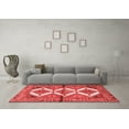 thumbnail image 3 of Ahgly Company Machine Washable Indoor Round Persian Red Traditional Area Rugs, 3' Round, 3 of 4