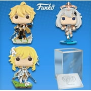 Funko Pop! Games: Genshin Impact - Set of 3 Vinyl Figures (Aether/ Lumine/ Paimon) (+ Pop! Stacks Plastic Protector)