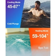 Electric Pool Heater for Inground Pools 40000 BTU Swimming Pool Heat Pump 12000 Gallon Above Ground Pool Heater 220V Energy Save 45% WiFi App Control