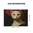 thumbnail image 2 of WYYP Cat Red Hat White Scarf Wooden Jigsaw Puzzle Challenging Difficult Wood Puzzles for Adults 300 PCS, 2 of 6