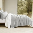 thumbnail image 2 of EVERGRACE Luxury Velvet Quilt Set King Size Bedding Sets, Ultra Soft Velvet Comforter Set, Lightweight Channel Box Stitch Oversized Bedspread Coverlet for All Season, with 2 Shams, Frost Gray, 2 of 7