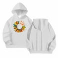 thumbnail image 4 of Spazoro Girls Hooded Sweatshirts, Cute Print Long Sleeve Soft & Comfy Fashion Fall Winter Tops for Girls White Size 13 T, 4 of 6