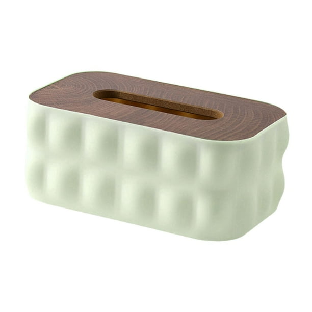 Servilletero decorativo moderno, caja organizadora de pañuelos rectangular para hotel Verde
