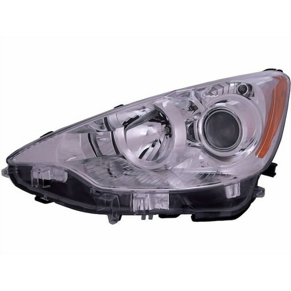 Left Driver Side Headlight Assembly - Compatible with 2012 - 2014 Toyota Prius C 2013