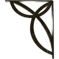 thumbnail image 4 of Ekena Millwork 2"W x 12"D x 15"H Versailles Wrought Iron Bracket, (Triple center brace), Antiqued Warm Silver, 4 of 7