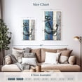 thumbnail image 3 of Elephant Stock Wooden Nautical Wall Art - Vertical Multi Panel Canvas - Living Room Wall Decor - Nautical Multi Panel - Blue And Beige Decor - 14" x 23", 3 of 4