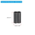 thumbnail image 2 of 3/32" 2.4mm Wire Rope Loop Sleeve 50 Pcs Copper Double Ferrule Duplex Crimping Loop Sleeve for Wire Rope Cable Fittings Rigging Fishing Wire,Black, 2 of 6
