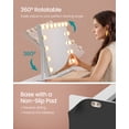 thumbnail image 3 of SONGMICS Vanity Makeup Mirror with Lights, Touch Control, 15 LED Bulbs, with Charging Ports, Detachable 10X Magnifying Mirror, 3 Color Temperatures, Dimmable, Phone Holder, Matte White ULWM001W01V1, 3 of 6