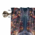 thumbnail image 5 of Santa Claus Kitchen Curtains and Valances Set, Reindeer Fireworks Tree Christmas Dreamy Rod Pocket Window Valance 18 Inch Window Curtain Panels for Living Room Bedroom Laundry, 27.5x36in, 3 Pieces, 5 of 7