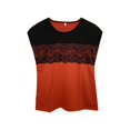 thumbnail image 2 of Vedolay Top Women's Casual V Neck Tops Drawstring Short Sleeve T Shirt Blouses,Orange M, 2 of 5