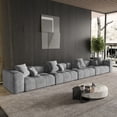 thumbnail image 3 of 183" Modular Sectional Sofa, Modern Linen Deep Seat Cloud Couches for Living Room, Apartment, Office, 4-Seat, Gray Couch, 3 of 17