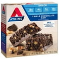 thumbnail image 3 of Atkins Snack Bar, Triple Chocolate, Keto Friendly, 5 Count, 3 of 7